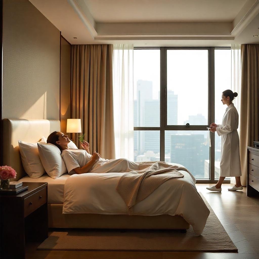 Freepik  luxurious hotel room with a patient relaxing conci  76909